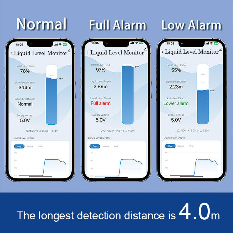 Wireless Mobile Application Detector Water And Fuel Level Sensor Alarm Indicator Remote Tank Monitor