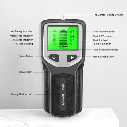 5-in-1 Stud Column Measuring Wall Metal Detector