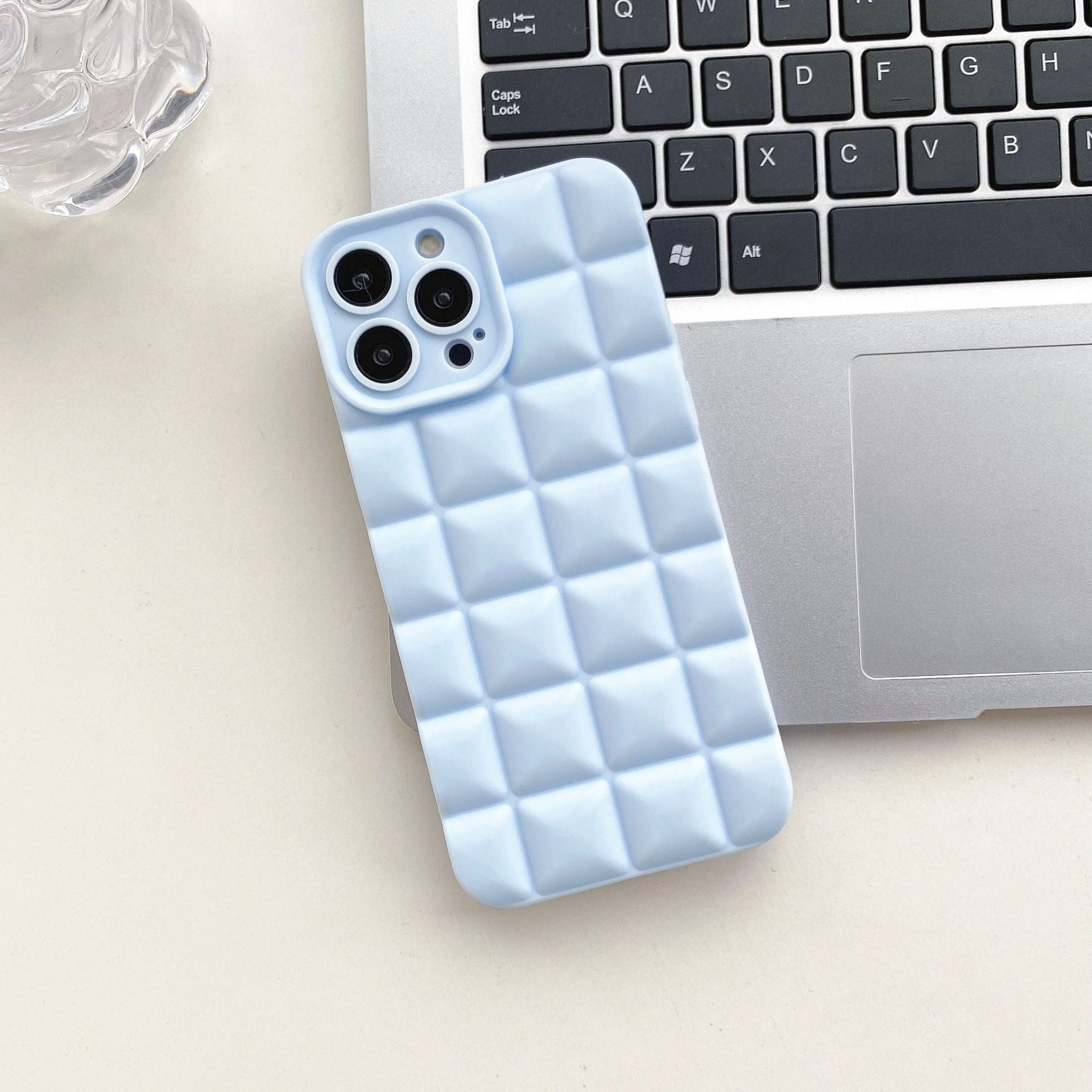 3D Lattice Suitable Apple iPhone Phone Case 14max Angel Eyes 12pro Transparent TPU13/XR Soft Case