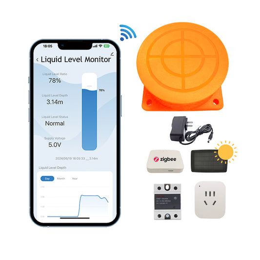 Wireless Mobile Application Detector Water And Fuel Level Sensor Alarm Indicator Remote Tank Monitor