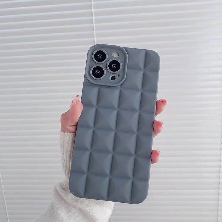 3D Lattice Suitable Apple iPhone Phone Case 14max Angel Eyes 12pro Transparent TPU13/XR Soft Case