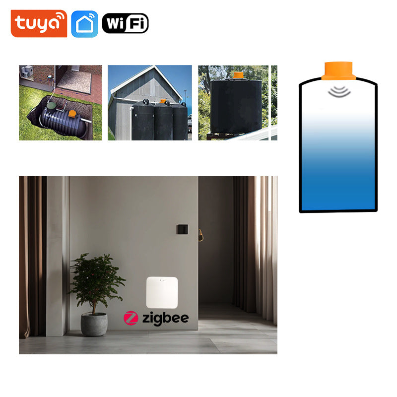 Wireless Mobile Application Detector Water And Fuel Level Sensor Alarm Indicator Remote Tank Monitor