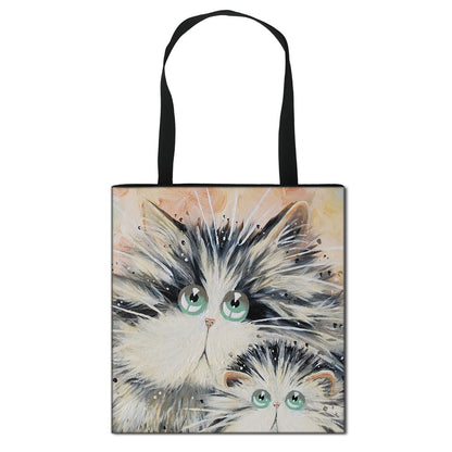 Foldable Cartoon Print Student Bag Tote Bag